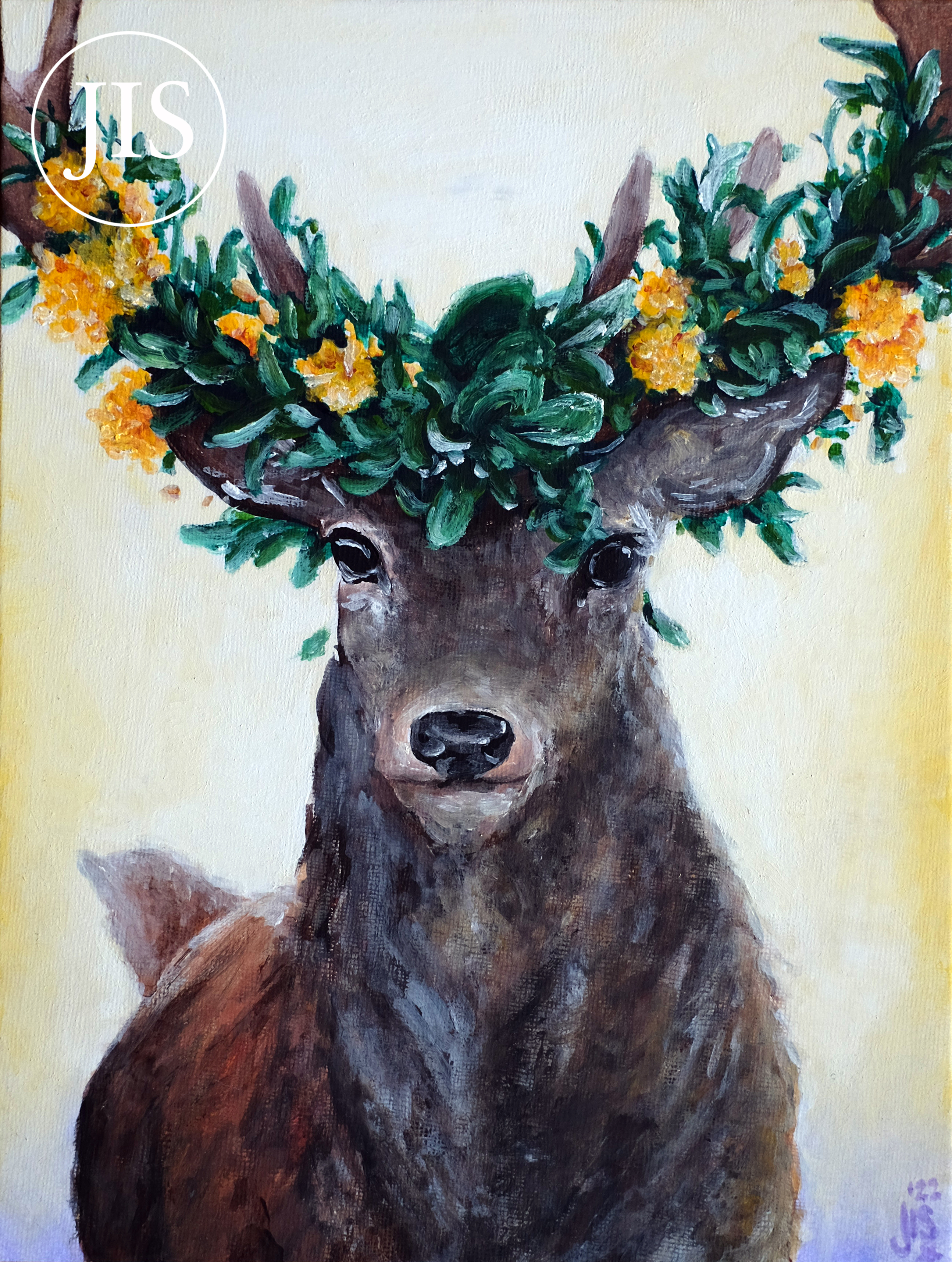 Hirsch im Sonnenaufgang
